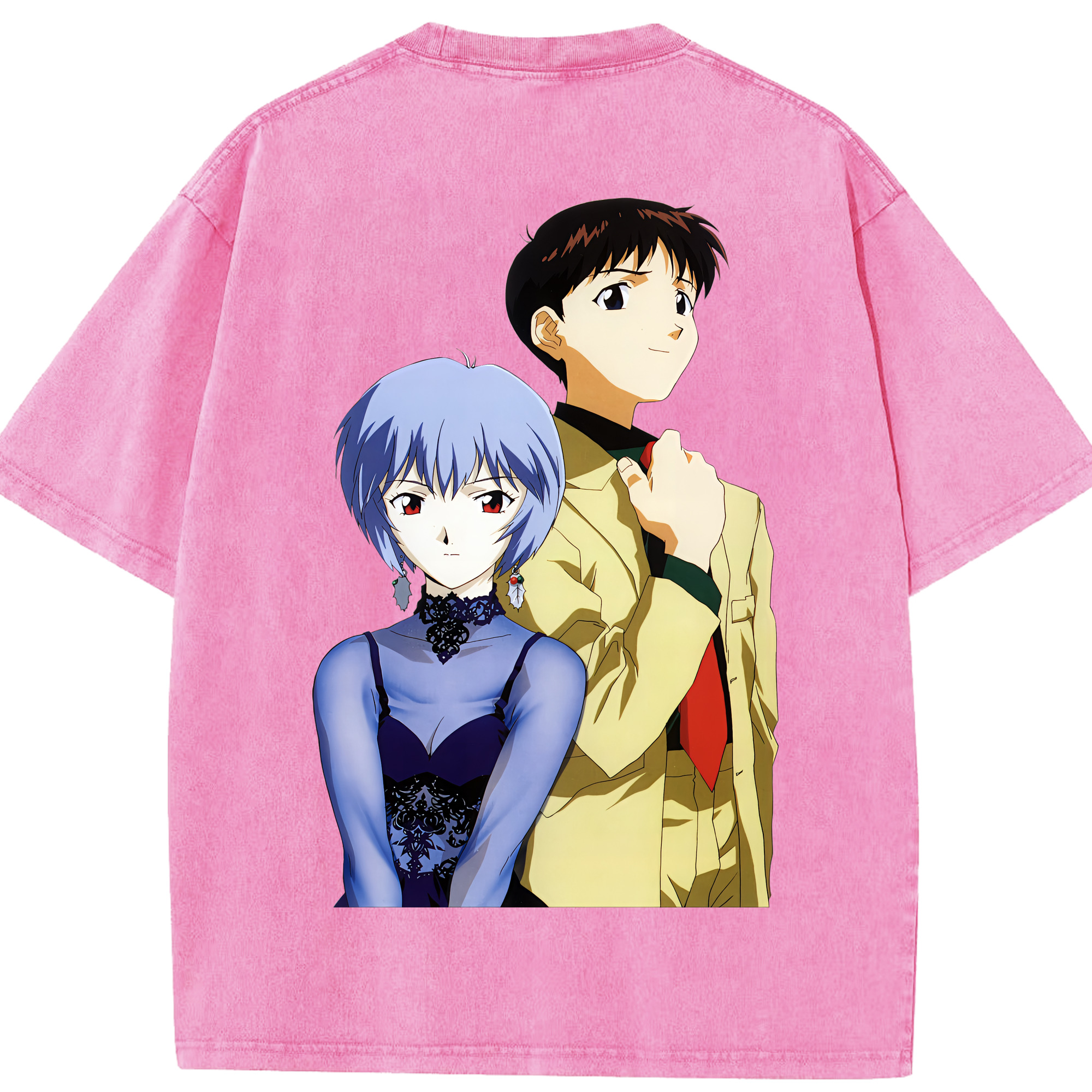 （画像用） EVA 新世紀エヴァンゲリオン 綿100% ヴィンテージ風 半袖Tシャツ（背面プリント）